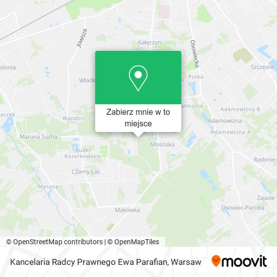 Mapa Kancelaria Radcy Prawnego Ewa Parafian