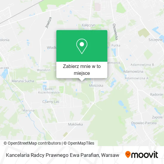 Mapa Kancelaria Radcy Prawnego Ewa Parafian