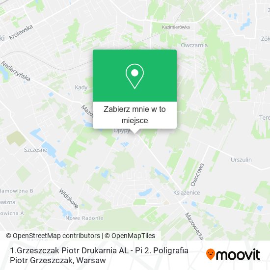 Mapa 1.Grzeszczak Piotr Drukarnia AL - Pi 2. Poligrafia Piotr Grzeszczak