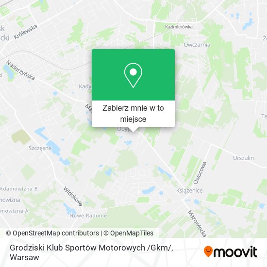 Mapa Grodziski Klub Sportów Motorowych /Gkm/