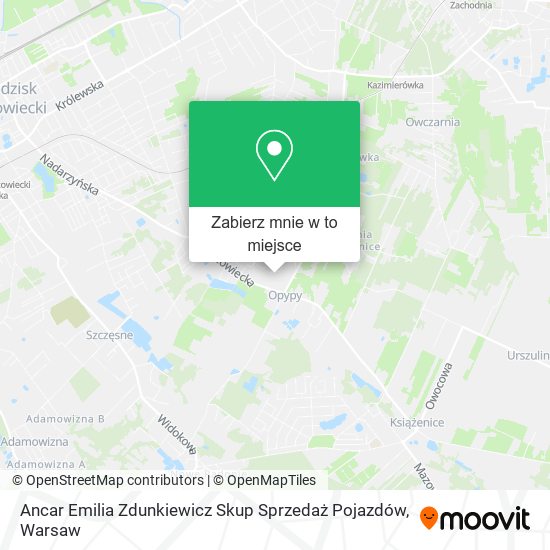 Mapa Ancar Emilia Zdunkiewicz Skup Sprzedaż Pojazdów