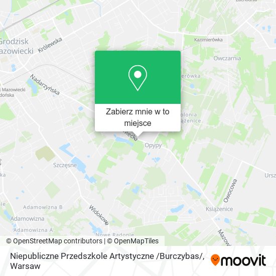 Mapa Niepubliczne Przedszkole Artystyczne /Burczybas/