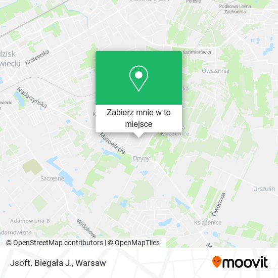 Mapa Jsoft. Biegała J.