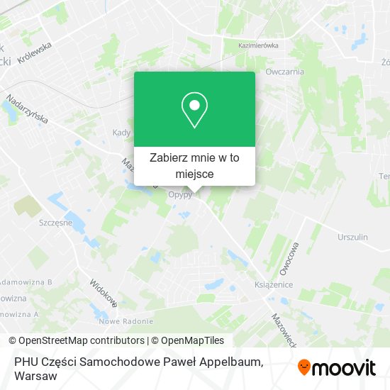 Mapa PHU Części Samochodowe Paweł Appelbaum