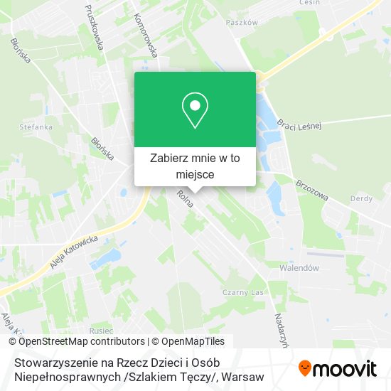 Mapa Stowarzyszenie na Rzecz Dzieci i Osób Niepełnosprawnych /Szlakiem Tęczy/