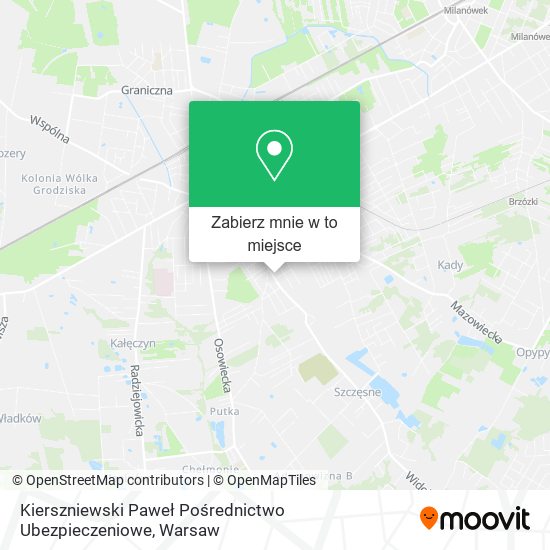 Mapa Kierszniewski Paweł Pośrednictwo Ubezpieczeniowe