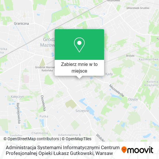 Mapa Administracja Systemami Informatycznymi Centrum Profesjonalnej Opieki Łukasz Gutkowski