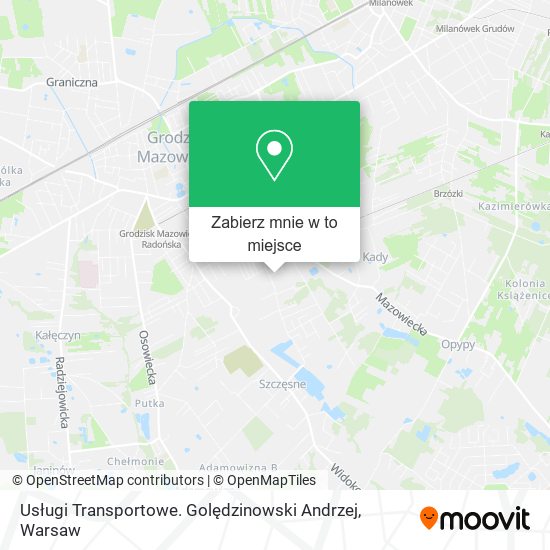 Mapa Usługi Transportowe. Golędzinowski Andrzej