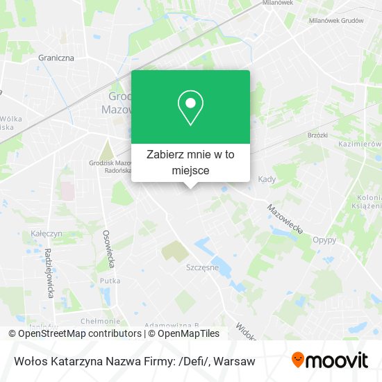 Mapa Wołos Katarzyna Nazwa Firmy: /Defi/