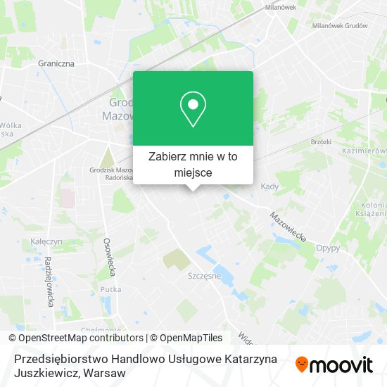 Mapa Przedsiębiorstwo Handlowo Usługowe Katarzyna Juszkiewicz