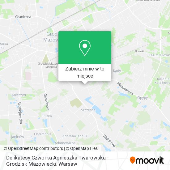 Mapa Delikatesy Czwórka Agnieszka Twarowska - Grodzisk Mazowiecki