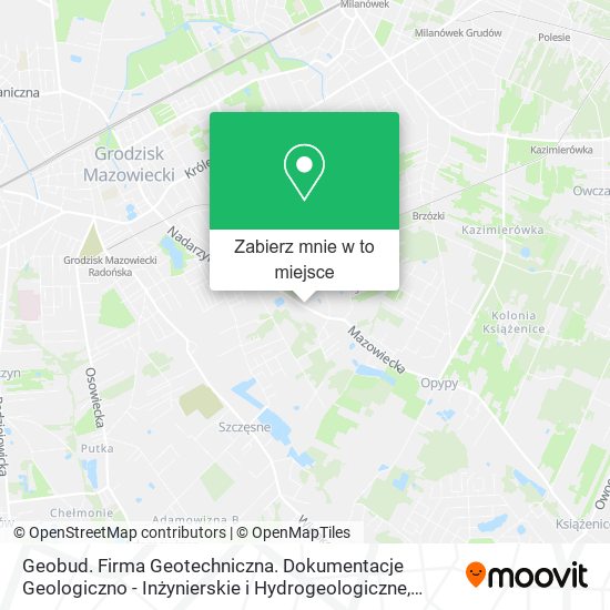 Mapa Geobud. Firma Geotechniczna. Dokumentacje Geologiczno - Inżynierskie i Hydrogeologiczne