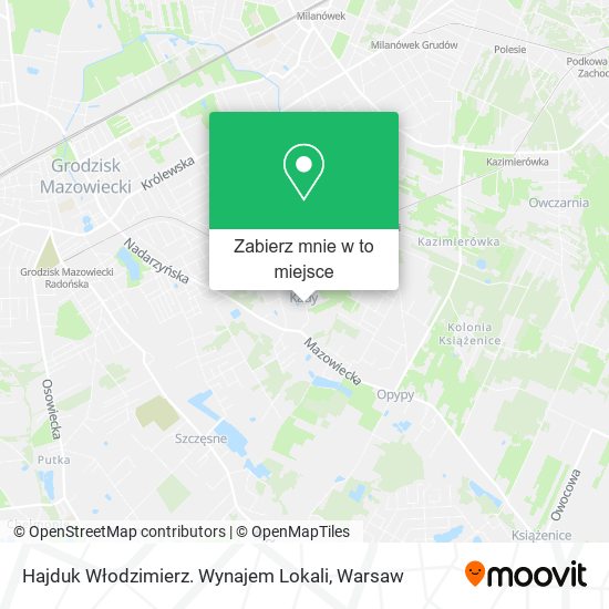 Mapa Hajduk Włodzimierz. Wynajem Lokali