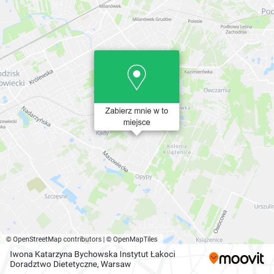 Mapa Iwona Katarzyna Bychowska Instytut Łakoci Doradztwo Dietetyczne