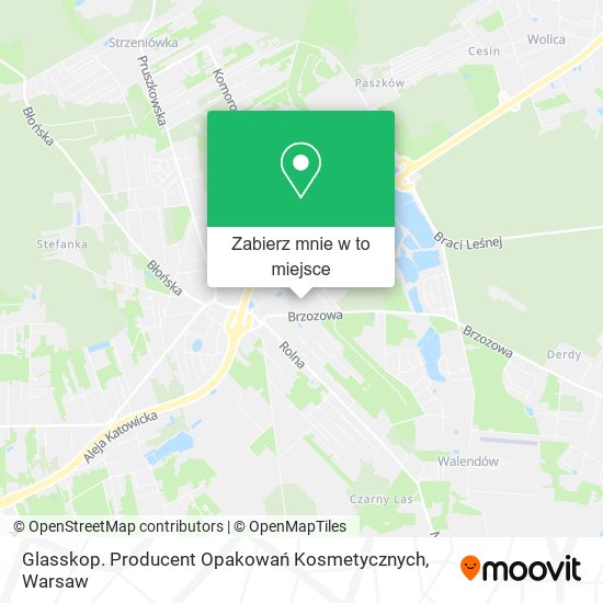 Mapa Glasskop. Producent Opakowań Kosmetycznych