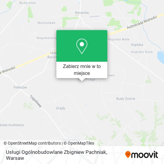 Mapa Usługi Ogólnobudowlane Zbigniew Pachniak