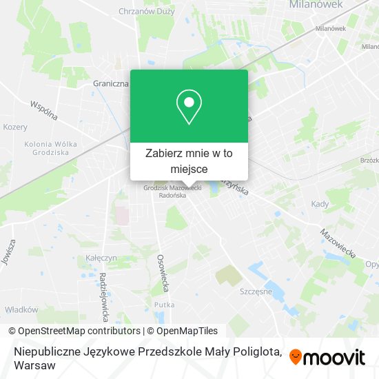 Mapa Niepubliczne Językowe Przedszkole Mały Poliglota