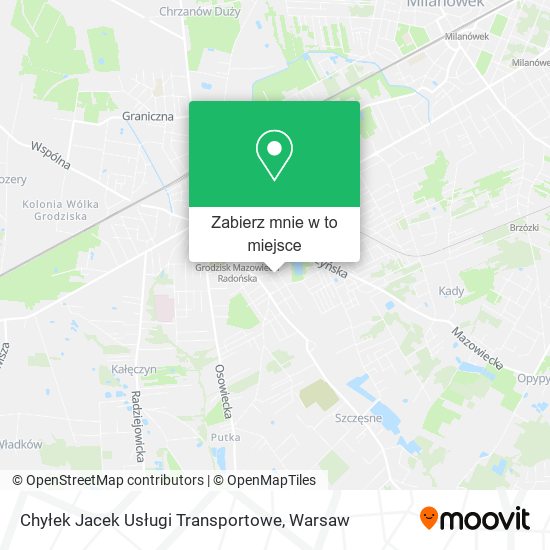 Mapa Chyłek Jacek Usługi Transportowe