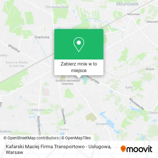 Mapa Kafarski Maciej Firma Transportowo - Usługowa