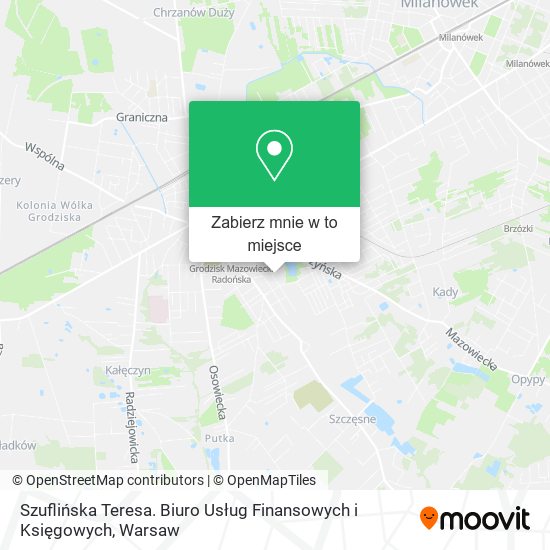 Mapa Szuflińska Teresa. Biuro Usług Finansowych i Księgowych