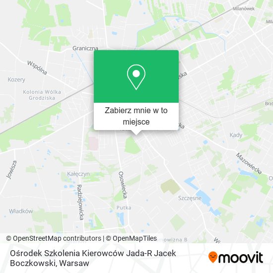 Mapa Ośrodek Szkolenia Kierowców Jada-R Jacek Boczkowski