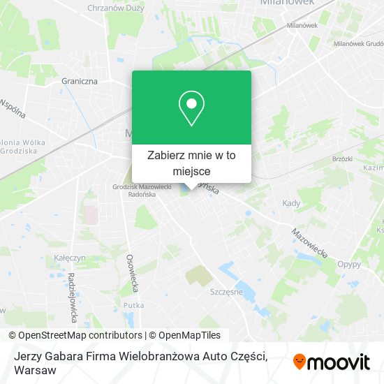 Mapa Jerzy Gabara Firma Wielobranżowa Auto Części