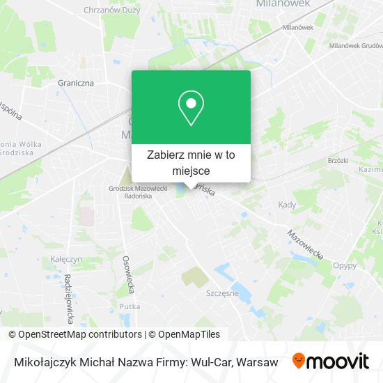 Mapa Mikołajczyk Michał Nazwa Firmy: Wul-Car