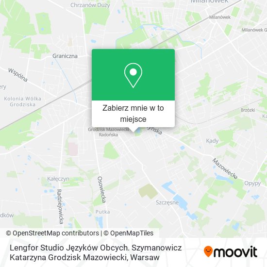 Mapa Lengfor Studio Języków Obcych. Szymanowicz Katarzyna Grodzisk Mazowiecki