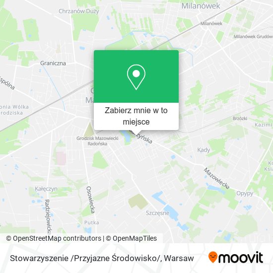 Mapa Stowarzyszenie /Przyjazne Środowisko/