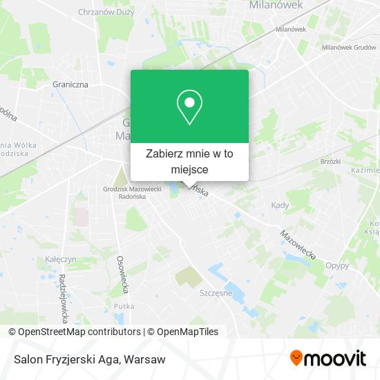 Mapa Salon Fryzjerski Aga