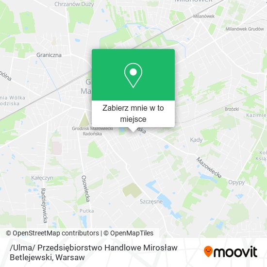 Mapa /Ulma/ Przedsiębiorstwo Handlowe Mirosław Betlejewski