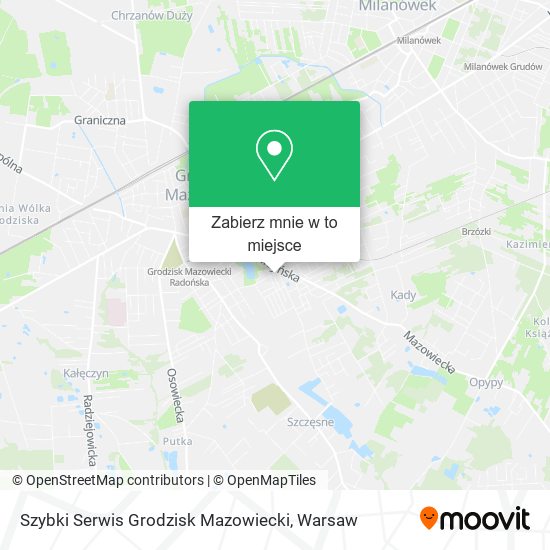 Mapa Szybki Serwis Grodzisk Mazowiecki