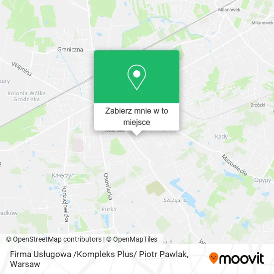 Mapa Firma Usługowa /Kompleks Plus/ Piotr Pawlak