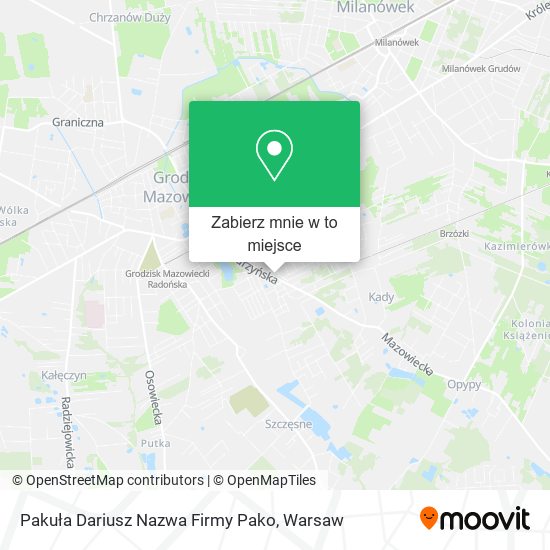 Mapa Pakuła Dariusz Nazwa Firmy Pako