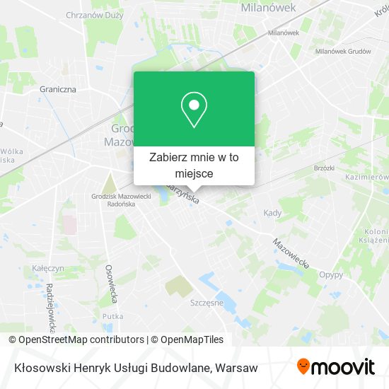 Mapa Kłosowski Henryk Usługi Budowlane