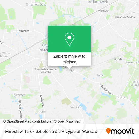 Mapa Mirosław Turek Szkolenia dla Przyjaciół