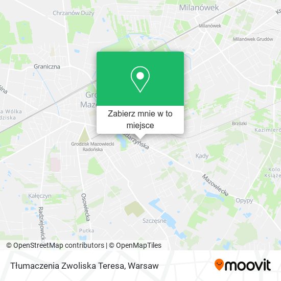 Mapa Tłumaczenia Zwoliska Teresa