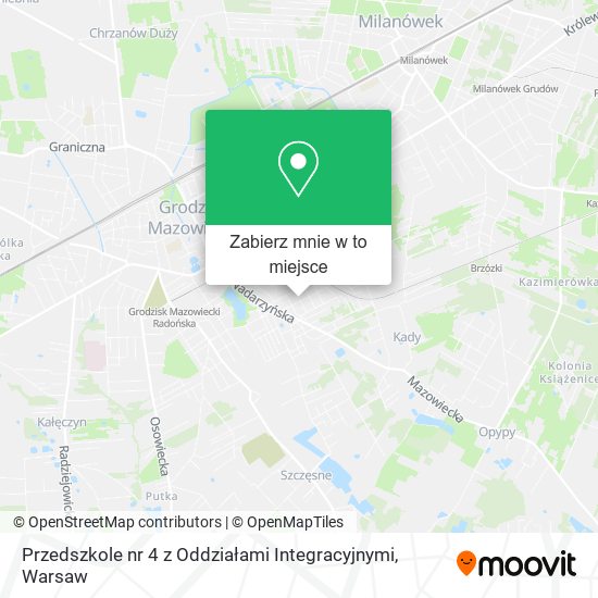 Mapa Przedszkole nr 4 z Oddziałami Integracyjnymi