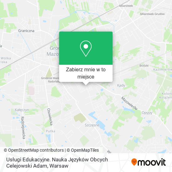 Mapa Usługi Edukacyjne. Nauka Języków Obcych Celejowski Adam