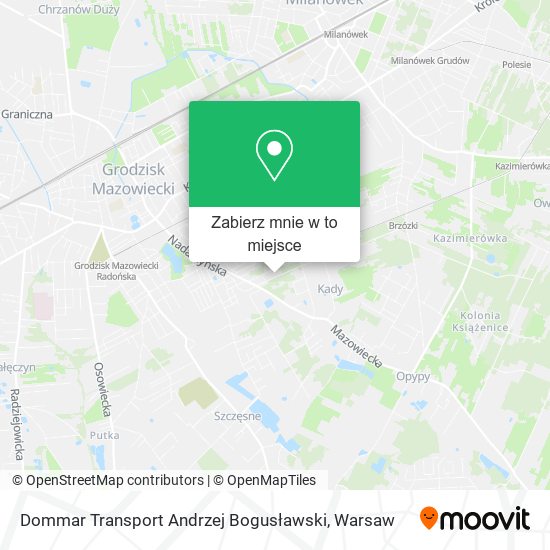 Mapa Dommar Transport Andrzej Bogusławski