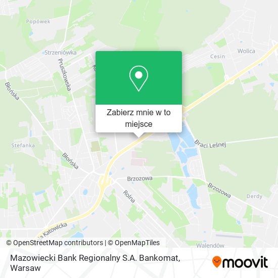 Mapa Mazowiecki Bank Regionalny S.A. Bankomat