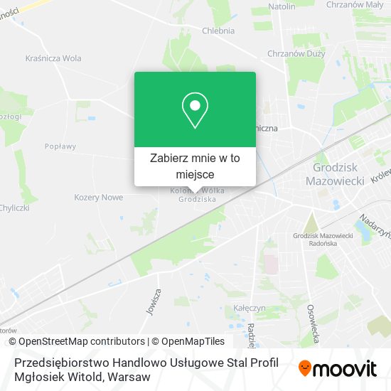 Mapa Przedsiębiorstwo Handlowo Usługowe Stal Profil Mgłosiek Witold