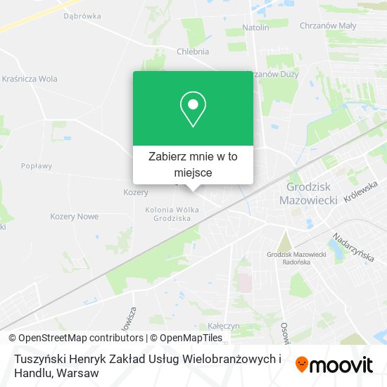 Mapa Tuszyński Henryk Zakład Usług Wielobranżowych i Handlu