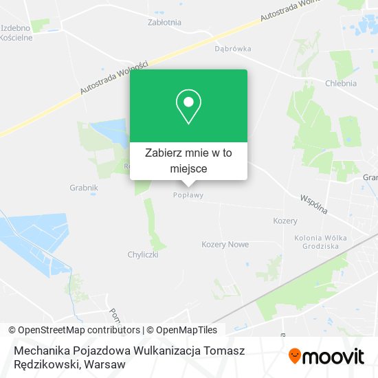 Mapa Mechanika Pojazdowa Wulkanizacja Tomasz Rędzikowski