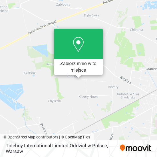 Mapa Tidebuy International Limited Oddział w Polsce