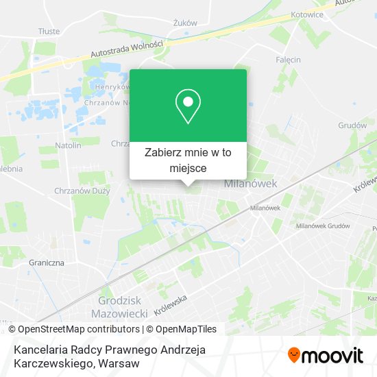 Mapa Kancelaria Radcy Prawnego Andrzeja Karczewskiego