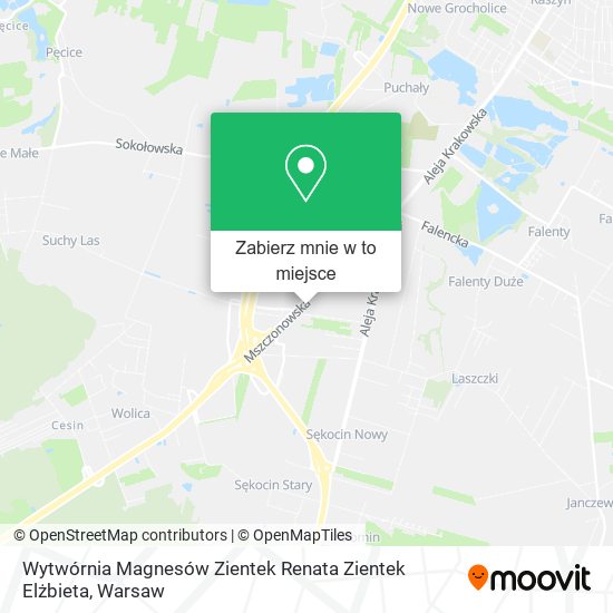 Mapa Wytwórnia Magnesów Zientek Renata Zientek Elżbieta