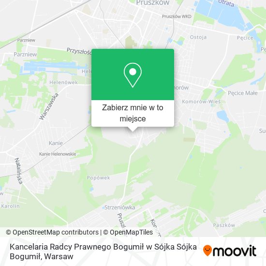 Mapa Kancelaria Radcy Prawnego Bogumił w Sójka Sójka Bogumił