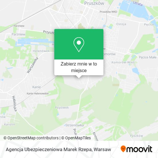 Mapa Agencja Ubezpieczeniowa Marek Rzepa