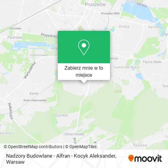 Mapa Nadzory Budowlane - Alfran - Kocyk Aleksander